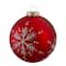 4ct. 3.25" Matte Red Glass Ball Christmas Ornaments